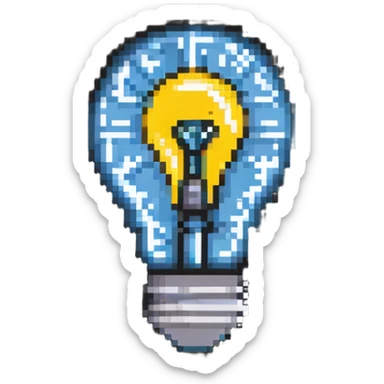 knowledge wiki icon with lightbulb and digital encyclopedia sticker
