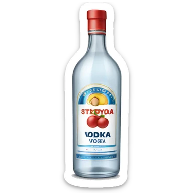 bottle of vodka sticker