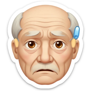 old man with Resentment - bitter indignation at having been treated unfairly sticker