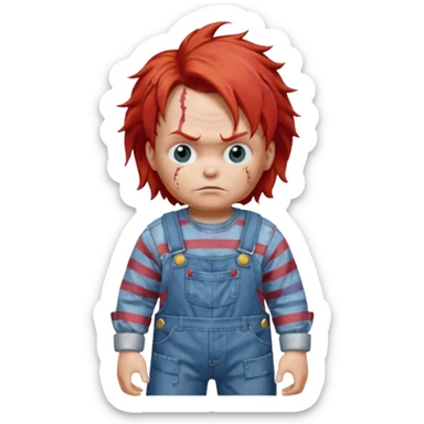 chucky shrug sticker