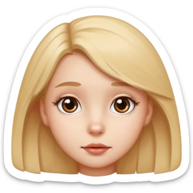 Puppy eye girl sticker