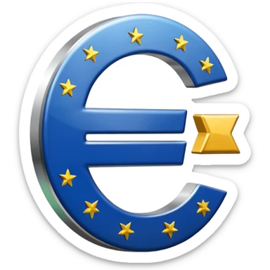 european bank with logo euro sticker