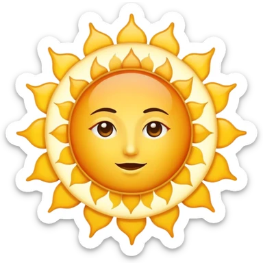Arabic sun sticker