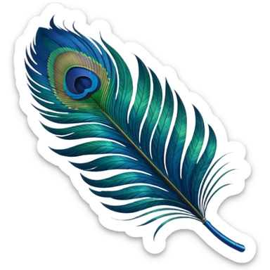 Peacock Feather leaf sticker