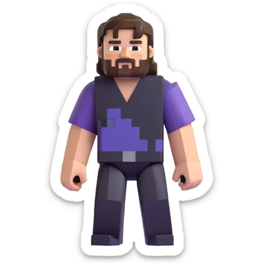 Jack Black as a Minecraft character sticker