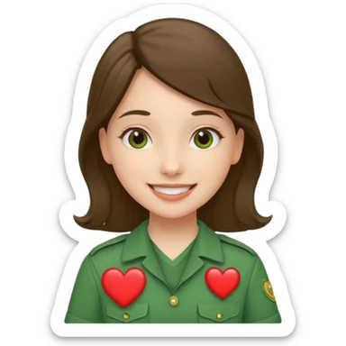 Girl Scouts heart sticker