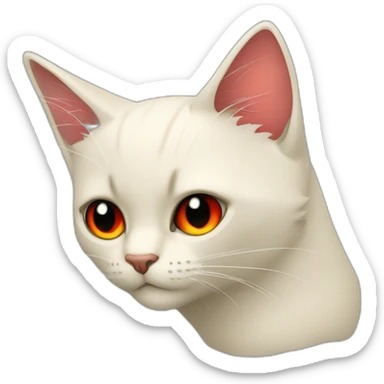 Chat noir avec des yeux rouge qui lève ça patte droite sticker