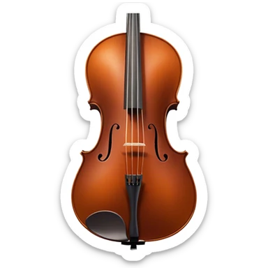 Cinematic Realistic Cello, deep brown polished wood, elegant f-holes curving gracefully, warm golden lighting creating depth, bow gently resting on the strings, glowing with the rich resonance of classical artistry. sticker