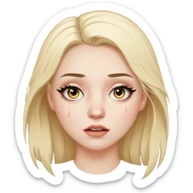 Crying alternative girl sticker