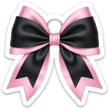 BLACKPINK-inspired gothic bow , no hearts, black and pink, cute,  sticker