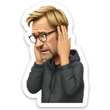 Jurgen Klopp facepalm emoji sticker