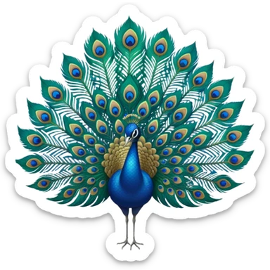 Peacock Feather leaf sticker