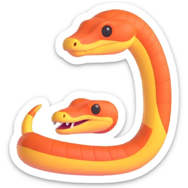 python regius detailed realistic,, full image flat  side profile 75% front facing full  design in 3d soft l centered composition 
cartoon style 140x140 pixels sticker