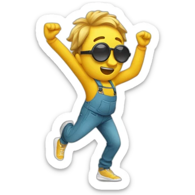 Personne qui fait un dab sticker