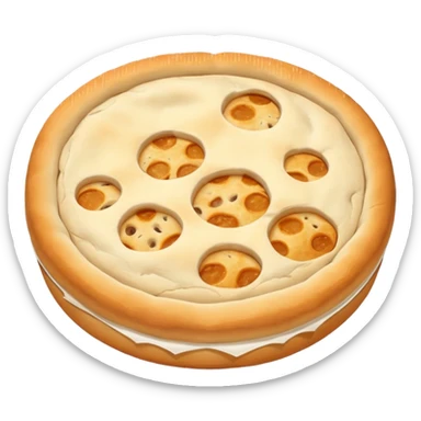 round focaccia white without seasoning sticker