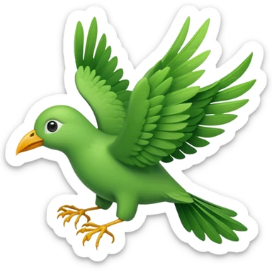Plant in Shape of a bird flying, leaves wings sticker