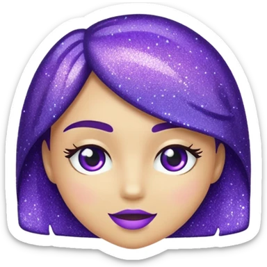 Glitter Roxo e Ciano Seta para direita sticker