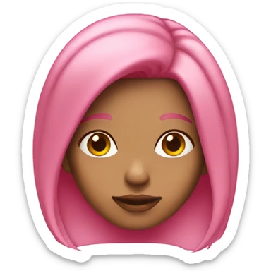 Girl wit pink hair sticker