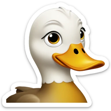 emotionless duck sticker