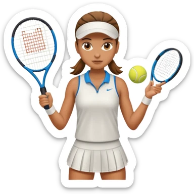 female tennis player sticker