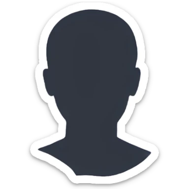 silhoutte of man speaking sticker