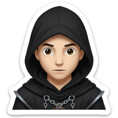 Dungeon and dragons thief in all black sticker