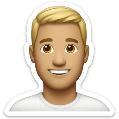 A 40-year-old man with short hair smiles
 sticker