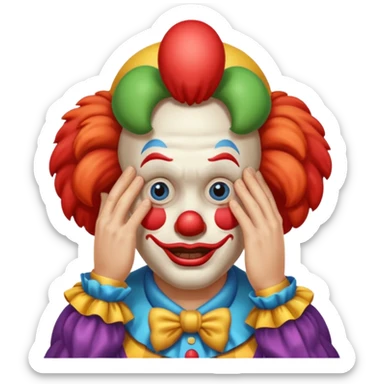 clown facepalm emoji sticker