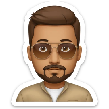 Indian man with Goatee and sunglasses sticker
