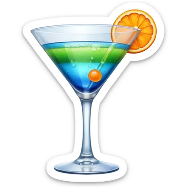 cocktail glass sticker