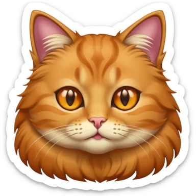 Caramel colored cat, fluffy and much fur sticker
