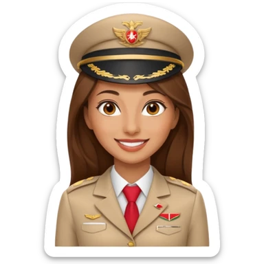 Stewardess Emirates with loung hair sticker