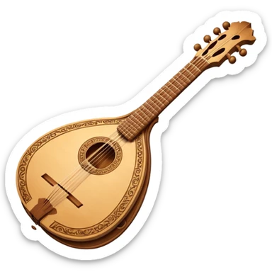 Baroque lute sticker