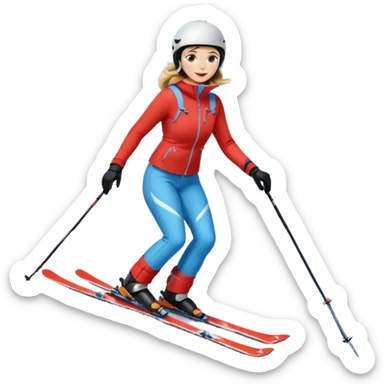 Woman Skiing, Matterhorn sticker