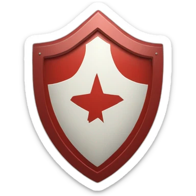 red shield with wite star sticker