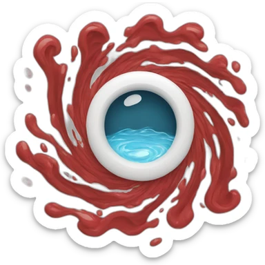 red cartoon whirlpool sticker