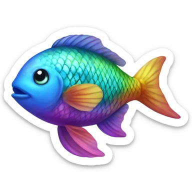 Rainbow fish  sticker