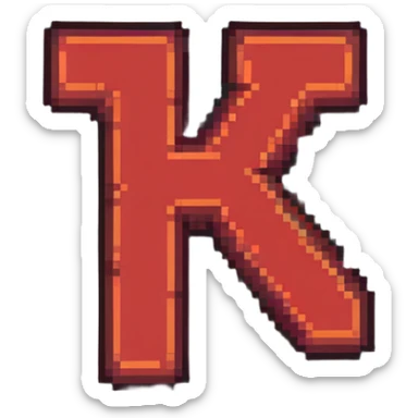 pixel art style text 'ZETRIX' in all caps, red color, blocky retro font sticker