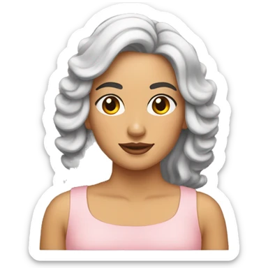 Mujer pastelera morena sticker