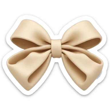 Beige bow shape hair claw clip sticker