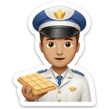 A mam delivering wafers fast sticker