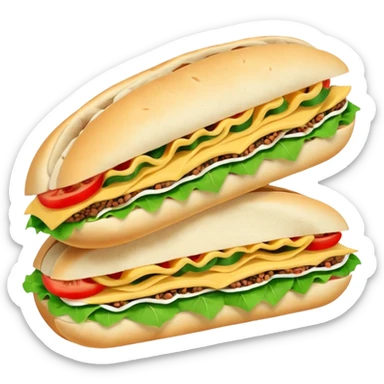 Sandwich pita bread sticker