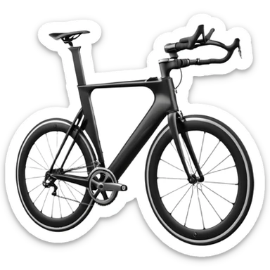 Draw a sleek racing bike with thin tires & aerodynamic frame sticker