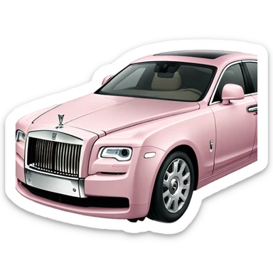 Pastel Pink Rolls Royce Ghost sticker