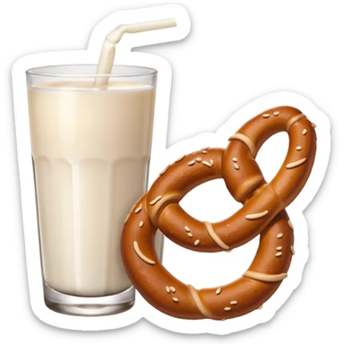 Pretzel and milk sticker