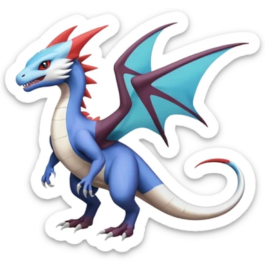 Noivern-Salandit-Latios-Lugia-Fakémon-hybrid-creature (full body)  sticker