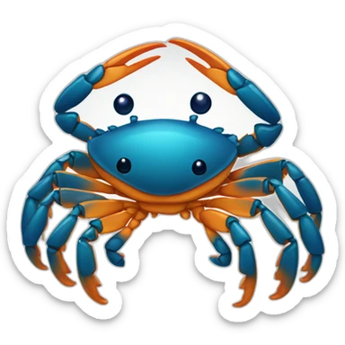 crabe qui attrape une etoile sticker