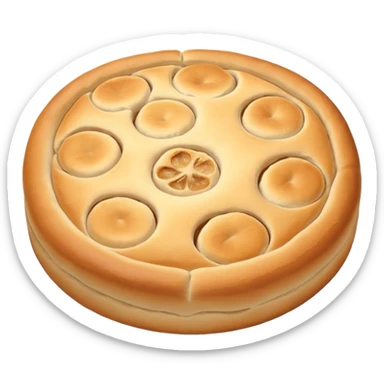 round focaccia classic white without seasoning sticker