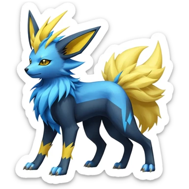 Jolteon-Luxray-Manectric-Fakémon-hybrid-creature (full body)  sticker