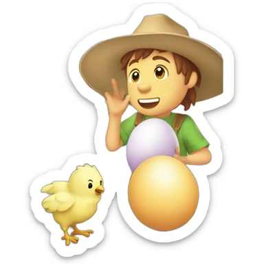 okay what egg hatched okay barney says that might the egg is going to hatch the barn is fun ohh the wind  sticker